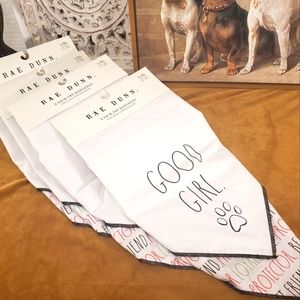🐾🆕️ NEW RAE DUNN 2 PACK PET DOG BANDANAS  | *GOOD GIRL* LARGE/X-LARGE
